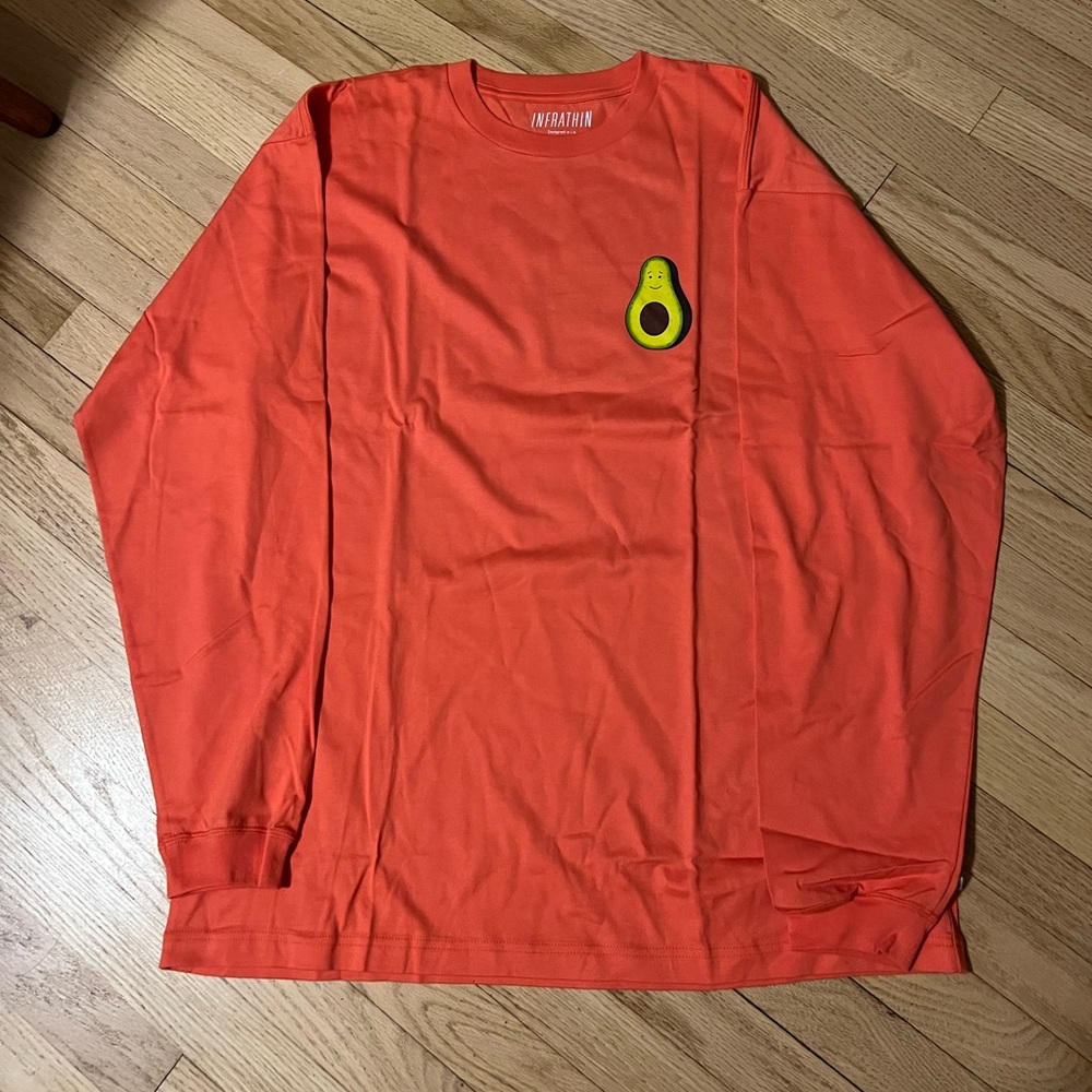 Infrathin Orange Avocado Long Sleeve Shirt Sz XL streetwear